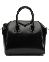 Givenchy - Antigonia Calf Leather Cotton Acrylic Handbag - Lyst
