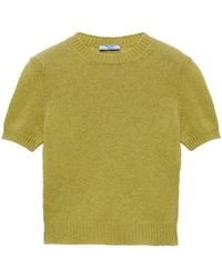 Prada - Short-Sleeve Cashmere Sweater - Lyst