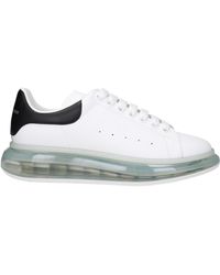 McQueen - Sneakers Oversize Uomo Pelle Bianco/Nero - Lyst