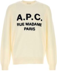 A.P.C. - Cream Wool Maurice Sweater - Lyst