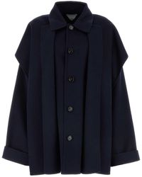 Bottega Veneta - Midnight Wool Blend Coat - Lyst