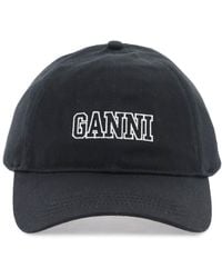Ganni - Baseball Cap avec broderie de logo - Lyst