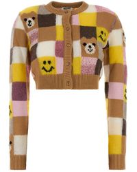 Moschino - Multicolour Graphic Print Cardigan - Lyst