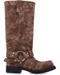 Acne Studios - Denim Buckle Boots - Lyst