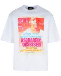 DSquared² - Wit Katoenen T -shirt - Lyst