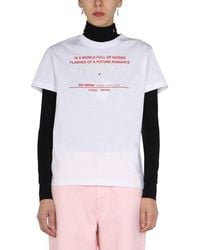 Raf Simons - Graphic Logo Print T-Shirt - Lyst