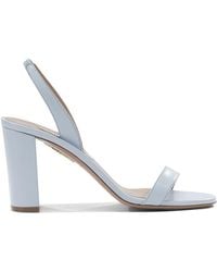 Aquazzura - "so Nude Block 85mm" Heeled Sandals - Lyst