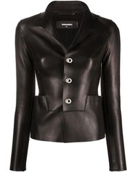 DSquared² - Leather Jacket - Lyst