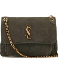 Saint Laurent - Dark Grey Suede Medium Niki Shoulder Bag - Lyst