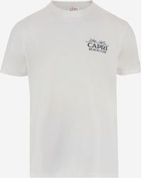 Mc2 Saint Barth - Cotton T Shirt With Logo Print - Lyst