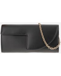 Patou - Bolsa de embrague de cuero con cadena - Lyst