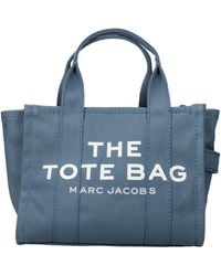 Marc Jacobs - Borse A Mano The Tote Bag Donna Tessuto Blu/Blu Ombra - Lyst
