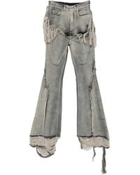 Rick Owens - Vaqueros Bootcut Con Ribete De Flecos - Lyst