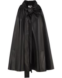 7 For All Mankind - Faux-Leather Midi Dress With Bow Detail - Lyst