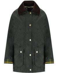 Barbour - Beadnell Wax Sage Green Jacket - Lyst