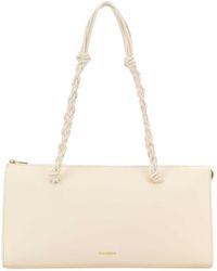Jil Sander - Ivory Leather Tangle Tent Shoulder Bag - Lyst
