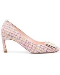 Roger Vivier - Trumpet Pumps en tricot - Lyst