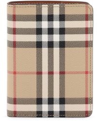 Burberry - Check Passport Holder - Lyst