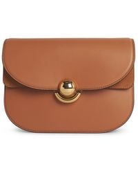 Furla - 'Sfera' Small Brown Lear Crossbody Bag - Lyst
