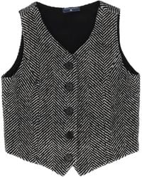 Ermanno Scervino - Gilet Cappotto Chevron - Lyst