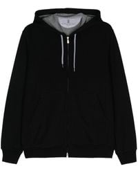 Brunello Cucinelli - Cotton Blend Zipped Hoodie - Lyst