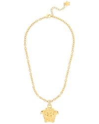 Versace - La Medusa Necklace With Crystals - Lyst