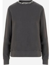 Golden Goose - Cotton Sweatshirt With Crystals - Lyst
