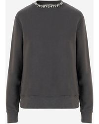 Golden Goose - Cotton Sweatshirt With Applied Crystals - Lyst