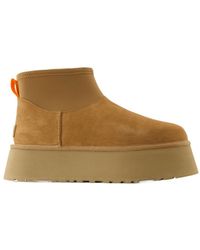 UGG - W klassische Mini -Daucher -Stiefel Leder braun - Lyst