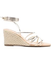 Manebí - Lace Up Low Wedge Espadrilles - Lyst