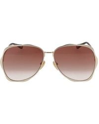 Chloé - Sonnenbrille Chloé CH0183 S 003 Gold Gold Orange /14 /140 - Lyst