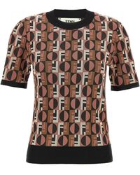Fendi - ' optischer' Pullover - Lyst