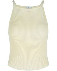 Courreges - Ivory Viscose Blend Top - Lyst