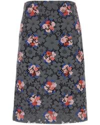 Fendi - Printed Lace Skirt - Lyst