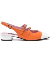 CAREL PARIS - Abricot Patent Slingback Ballet Flats - Lyst