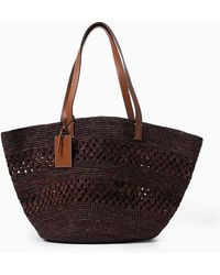 Manebí - Chocolate Coloured Basket Bag - Lyst