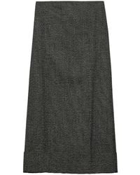 Prada - Wool Long Skirt - Lyst
