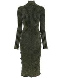 DIESEL - D-Wavya Geribbelde Midi-Jurk - Lyst