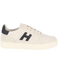 Hogan - H668 Perforated Leather Low-Top Sneakers - Lyst