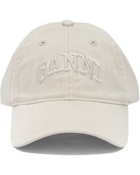 Ganni - Baseball Cap With Logo - Lyst