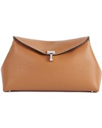 TOTEME - Pochette T Lock en cuir grainé - Lyst