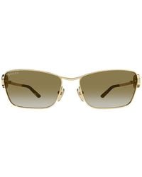 Gucci - Zonnebril Gg2045 S 003 Goud/bruine Vrouw - Lyst