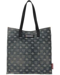 DSquared² - Dsquared Embroidered Denim D2 Shopping Bag - Lyst