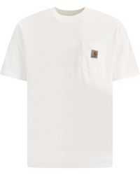 Carhartt - T Shirt With Breast Pocket And Patch - Lyst