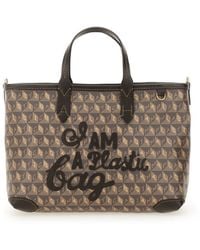Anya Hindmarch - I Am A Plastic Bag Leather-Trimmed Coated-Canvas Tote - Lyst
