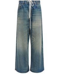 MM6 by Maison Martin Margiela - Jeans Met Wijde Pijpen - Lyst
