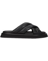 Dolce & Gabbana - Black Leather Slipper - Lyst