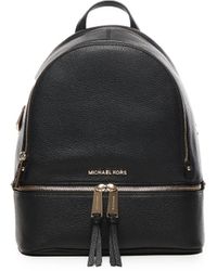 MICHAEL Michael Kors - Medium Rhea Black Rucksack - Lyst