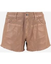 DON'T @ ME - Cotton Shorts With Fringed Hem - Lyst