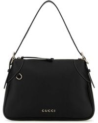 Gucci - Leather Medium Gg Emblem Shoulder Bag - Lyst
